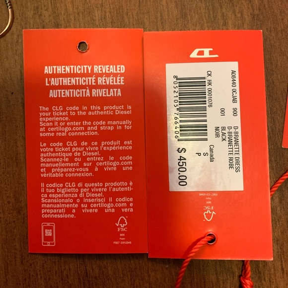 BLACK ACID WASH DIESEL DRESS (NEW) - Picture 7 of 7